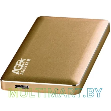 Бокс для жесткого диска AgeStar 3UB2A16C (золотистый)